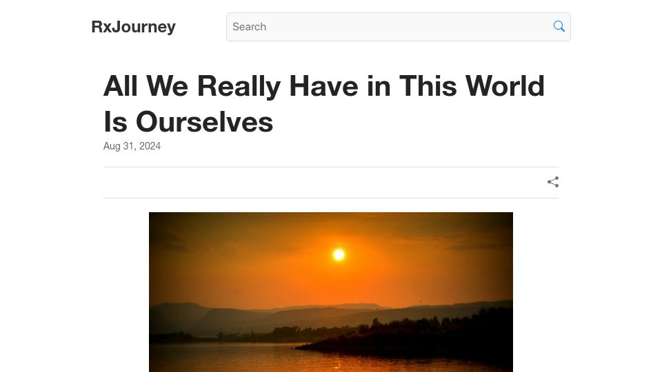 Screenshot of rxjourney.com.ng: All We Have in This World Is Ourselves