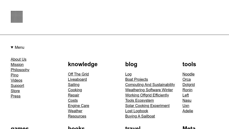 Screenshot of 100r.co: Uxn