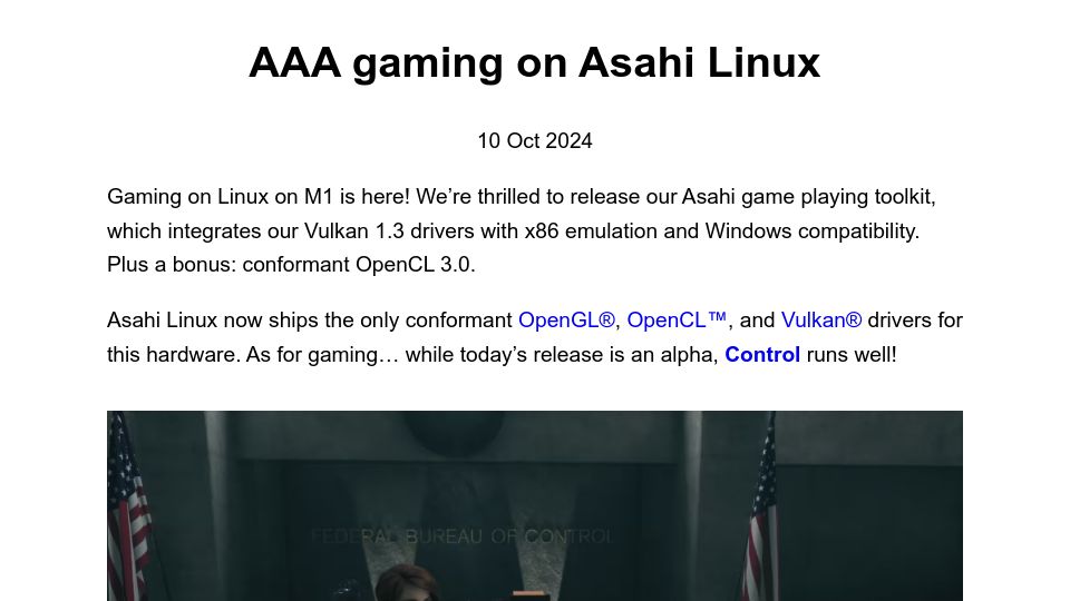 Screenshot of rosenzweig.io: AAA Gaming on Asahi Linux