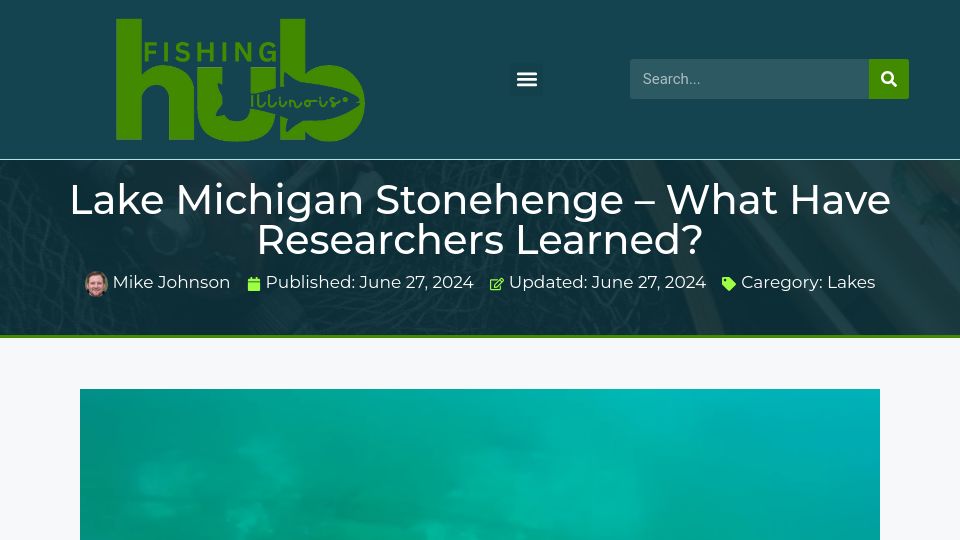 Screenshot of illinoisfishinghub.com: Lake Michigan Stonehenge – What have researchers learned?