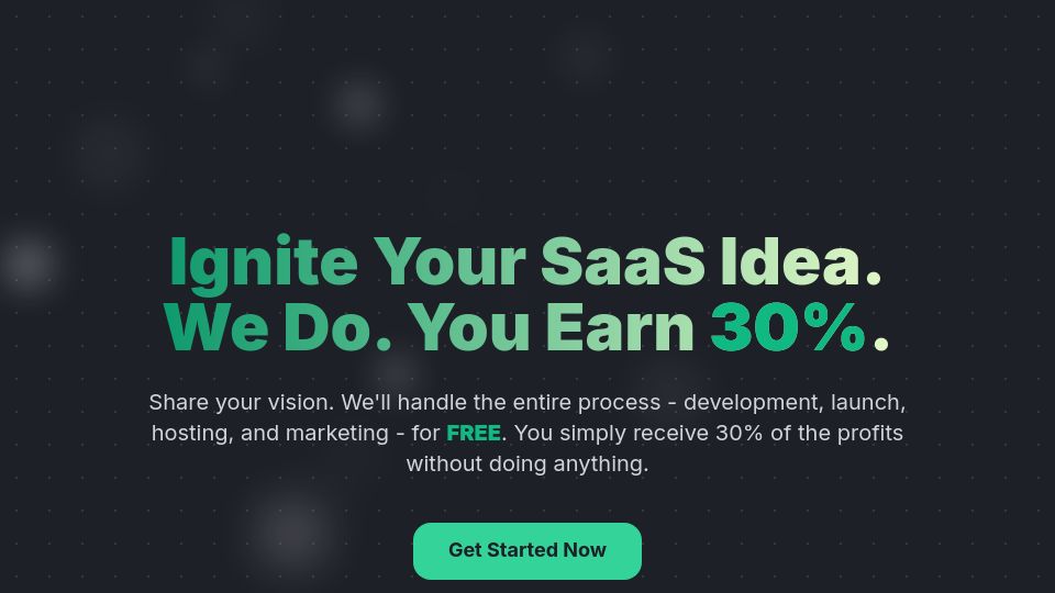 Screenshot of 30percent.netlify.app: Show HN: Here's how I steal your SaaS ideas