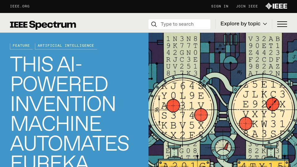 Screenshot of spectrum.ieee.org: A Swiss firm’s software mines the world’s knowledge for patent opportunities