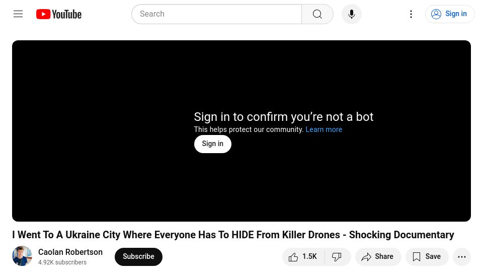 Screenshot of youtube.com: Using drones to terrorize a city [video]