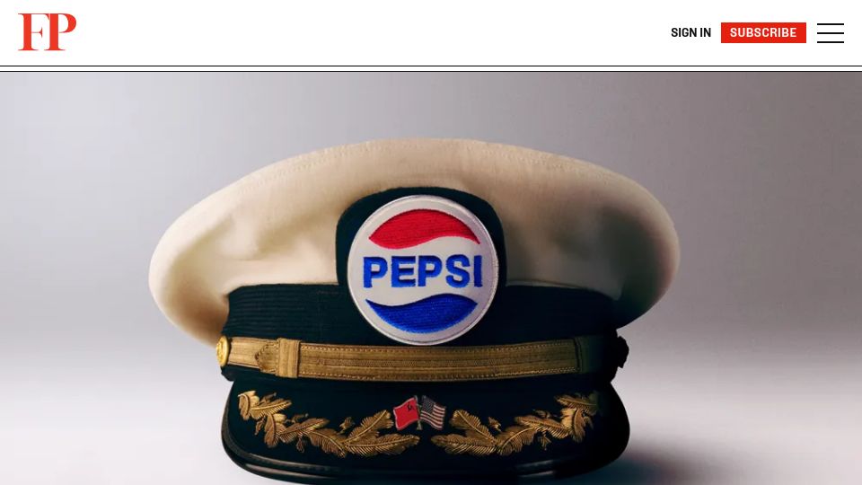 Screenshot of foreignpolicy.com: Pepsi’s Soviet Navy (2021)