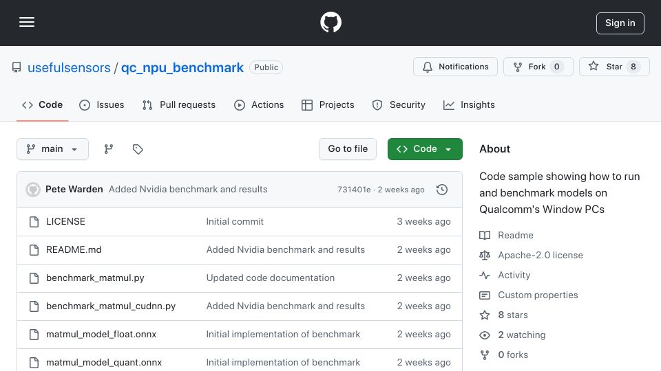 Screenshot of github.com: AI PCs Aren't Good at AI: The CPU Beats the NPU