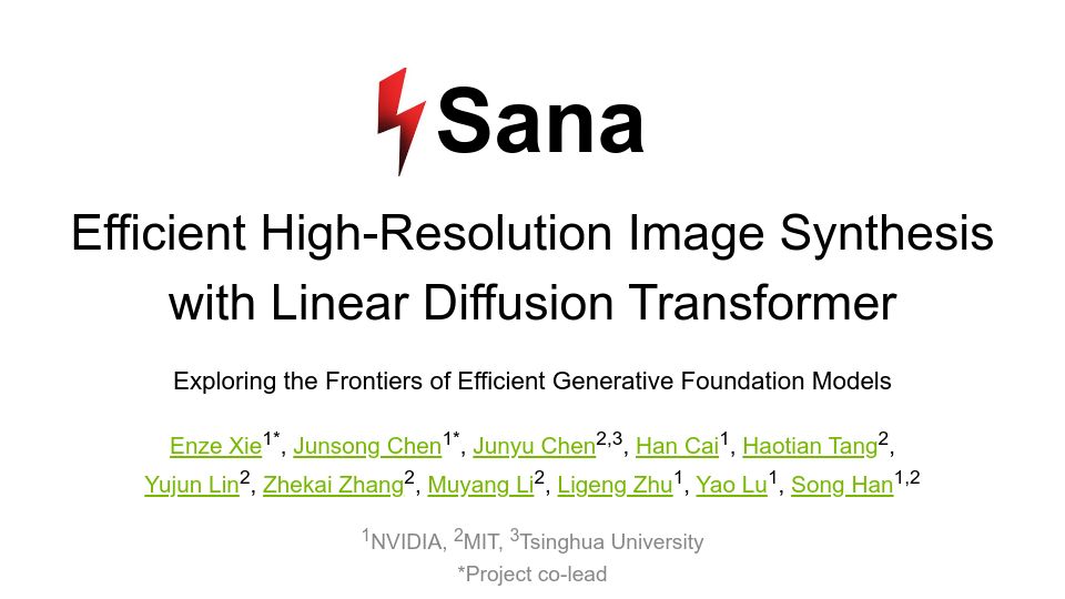 Screenshot of nvlabs.github.io: Efficient high-resolution image synthesis with linear diffusion transformer