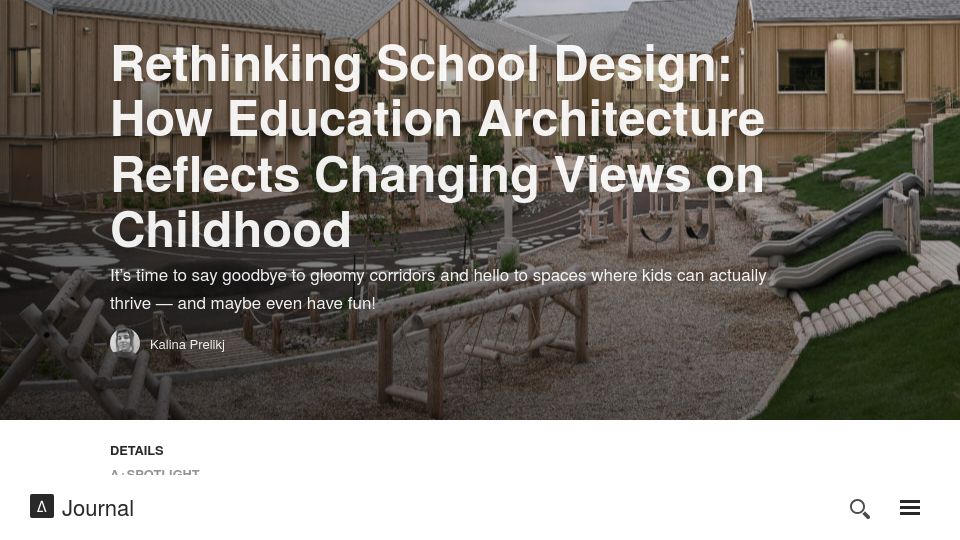 Screenshot of architizer.com: Rethinking School Design