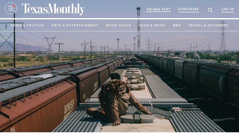 Screenshot of texasmonthly.com: The Border Crisis Won't Be Solved at the Border