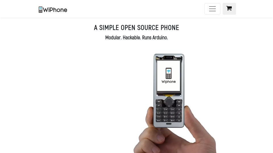 Screenshot of wiphone.io: A Simple open-source Phone programmable with Arduino