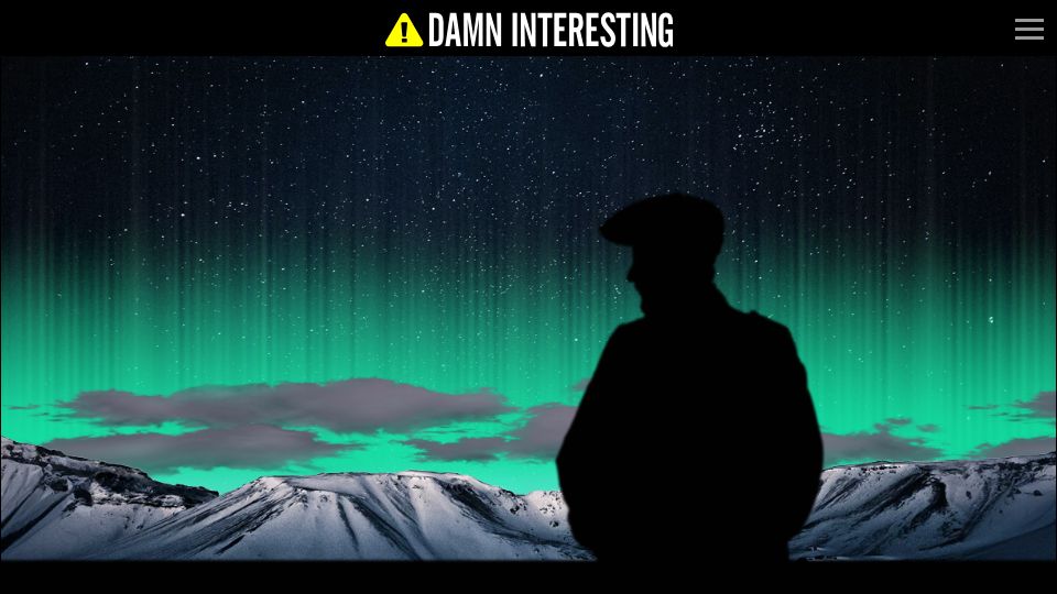 Screenshot of damninteresting.com: A Trail Gone Cold