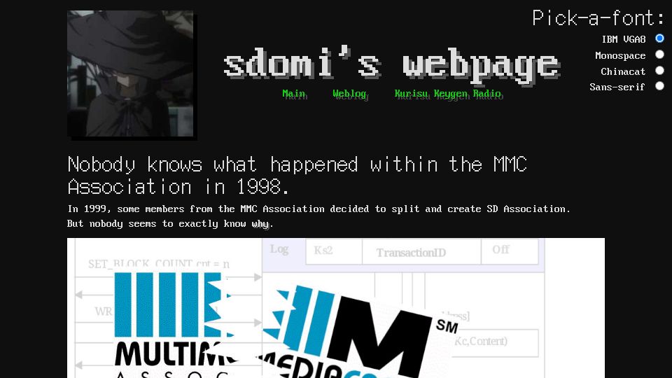 Screenshot of sdomi.pl: Nobody knows what happened within the MMC Association in 1998
