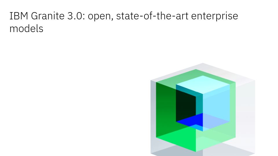Screenshot of ibm.com: IBM Granite 3.0: open enterprise models