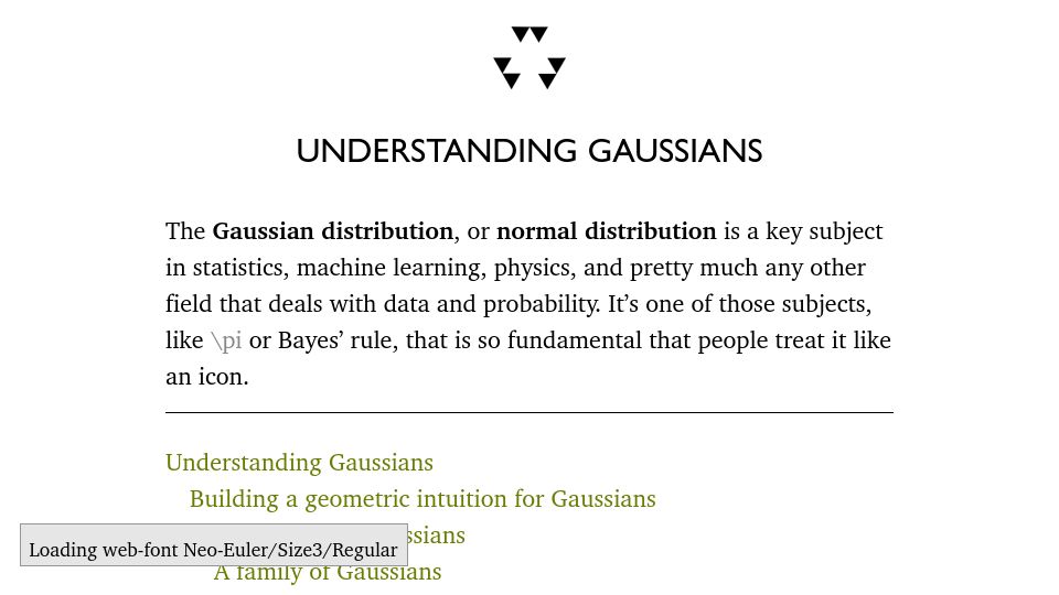 Screenshot of gestalt.ink: Understanding Gaussians