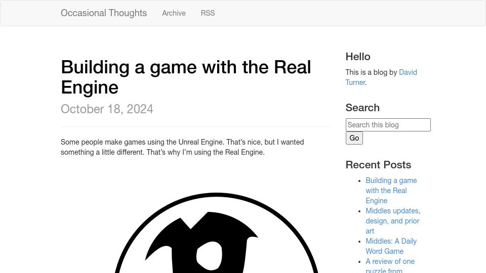 Screenshot of novalis.org: Building a Game with the Real Engine