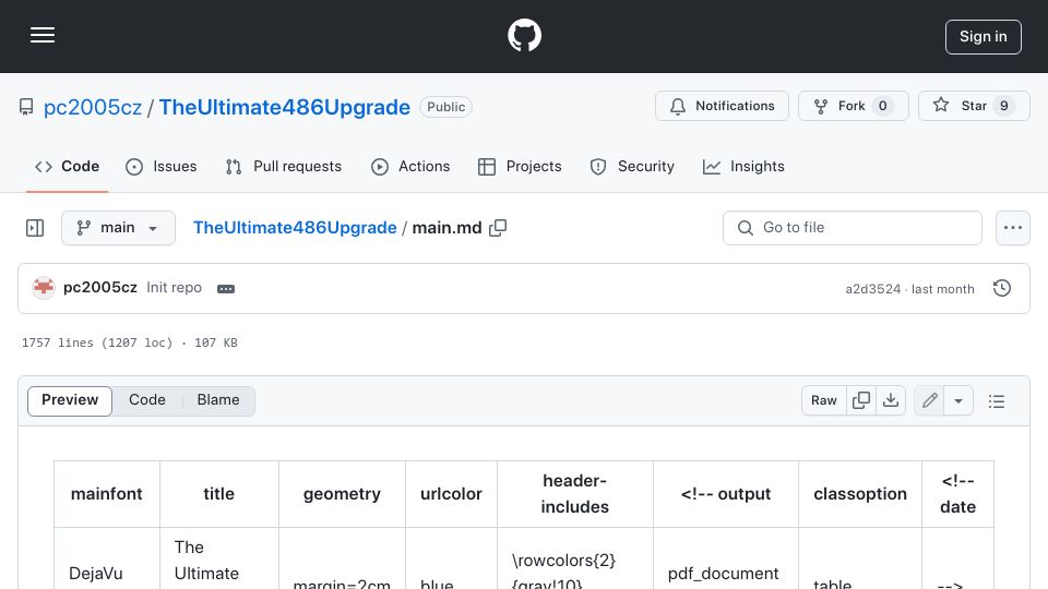 Screenshot of github.com: Coreboot port for 486 motherboard (UM8881/6)