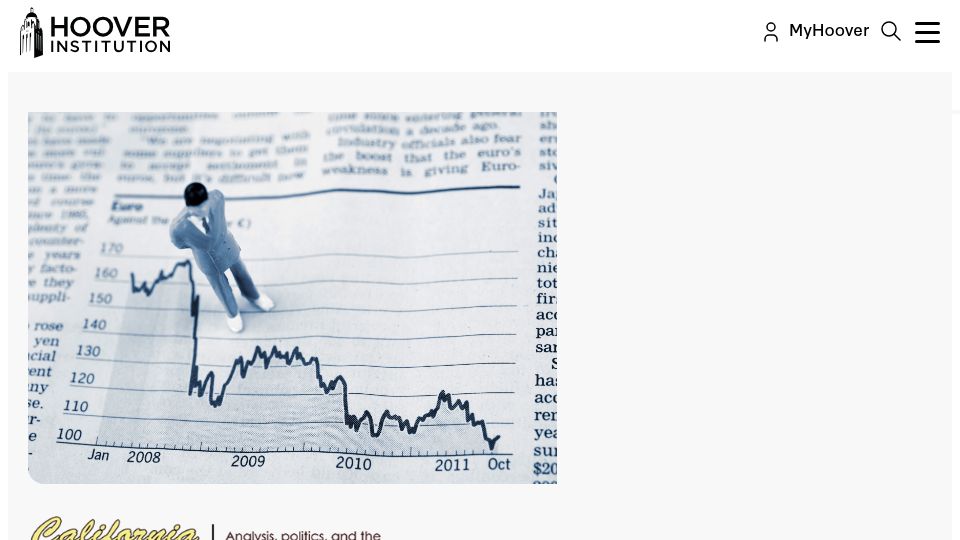 Screenshot of hoover.org: California Businesses Stop Hiring
