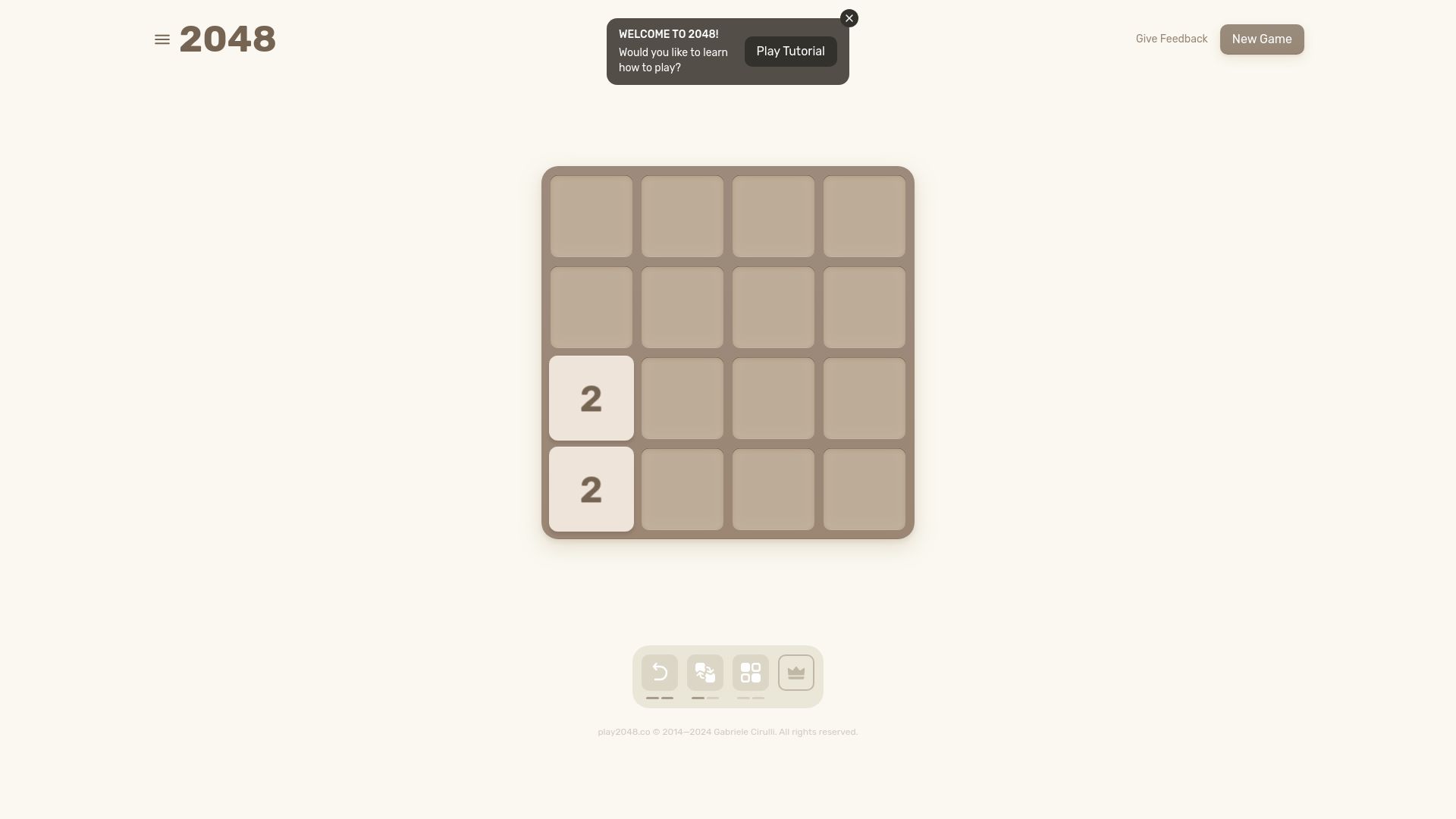 Screenshot of play2048.co: Show HN: 2048 turned 10 this year, I built an updated version to celebrate