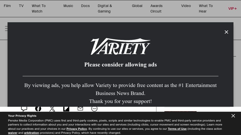 Screenshot of variety.com: Lily Allen Says Her OnlyFans Feet Pictures Make More Money Than Spotify Streams