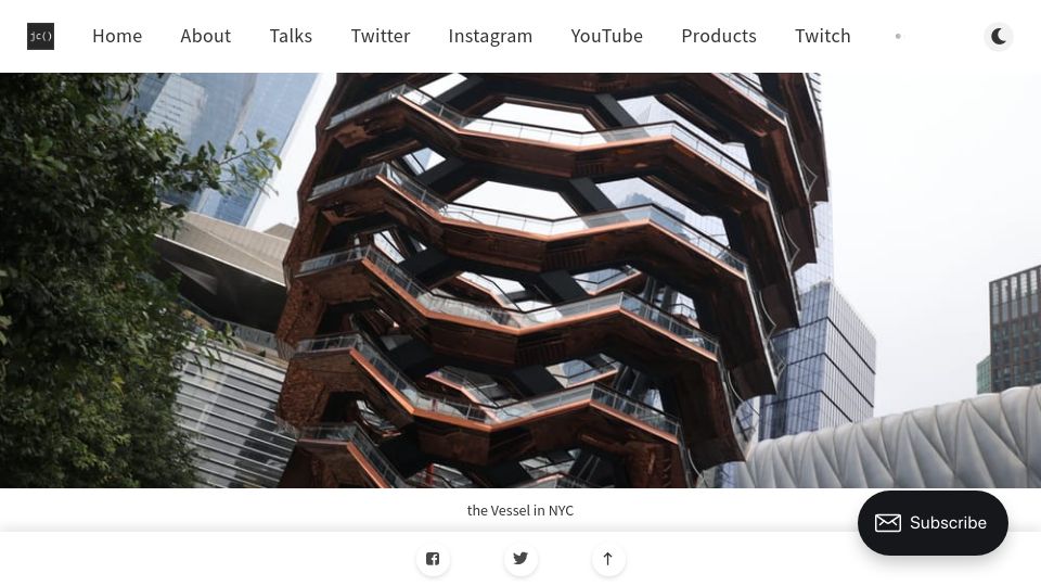 Screenshot of jonathancreamer.com: We shrunk our Javascript monorepo git size