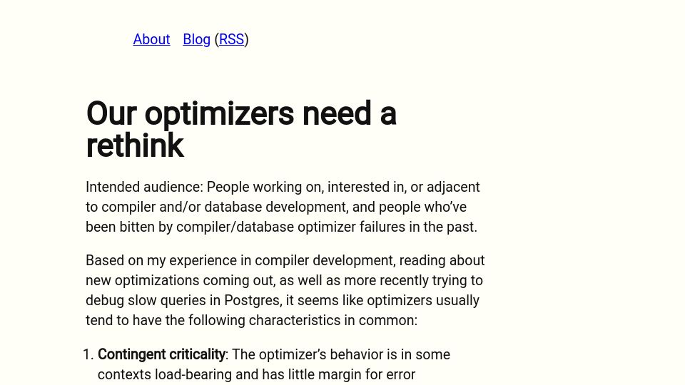 Screenshot of typesanitizer.com: Optimizers need a rethink