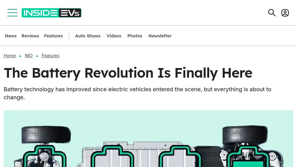 Screenshot of insideevs.com: The Battery Revolution Is Finally Here