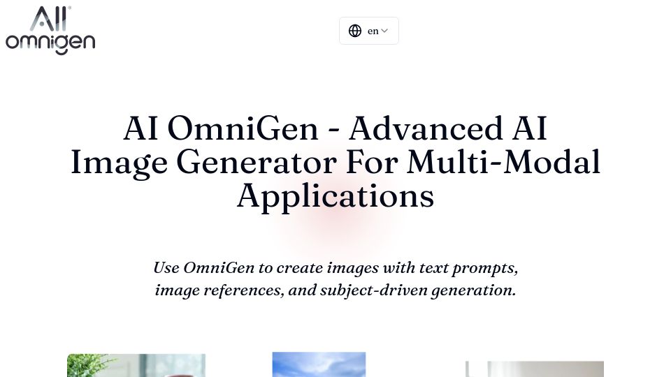 Screenshot of aiomnigen.com: Show HN: AI OmniGen – AI Image Generator with Consistent Visuals