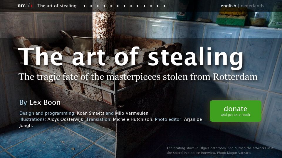 Screenshot of nrc.nl: The Art of Stealing (2013)