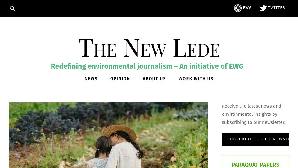 Screenshot of thenewlede.org: EPA cancels pesticide shown to be harmful to unborn babies