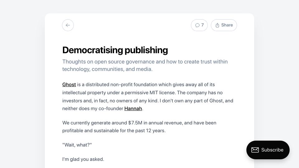 Screenshot of john.onolan.org: Democratising publishing