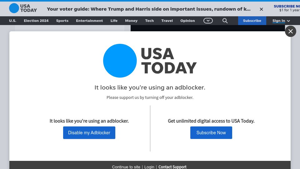 Screenshot of usatoday.com: Hear the sounds of Earth's magnetic field from 41,000 years ago