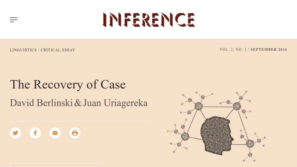 Screenshot of inference-review.com: The Recovery of Case (2016)