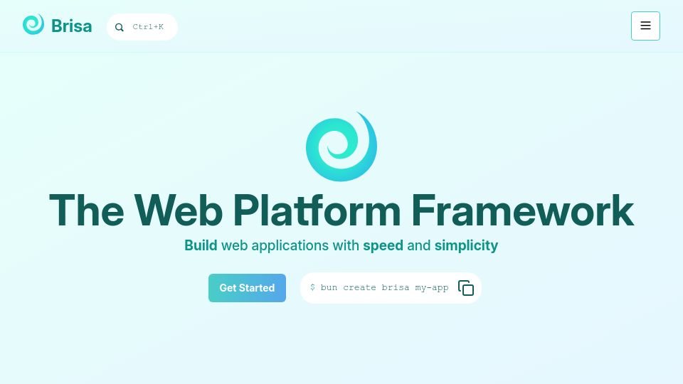 Screenshot of brisa.build: Show HN: Brisa Framework – Unifying server and client using the Web Platform