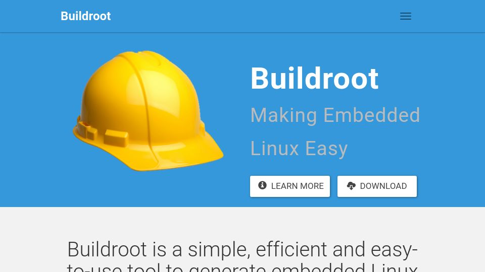 Screenshot of buildroot.org: Buildroot