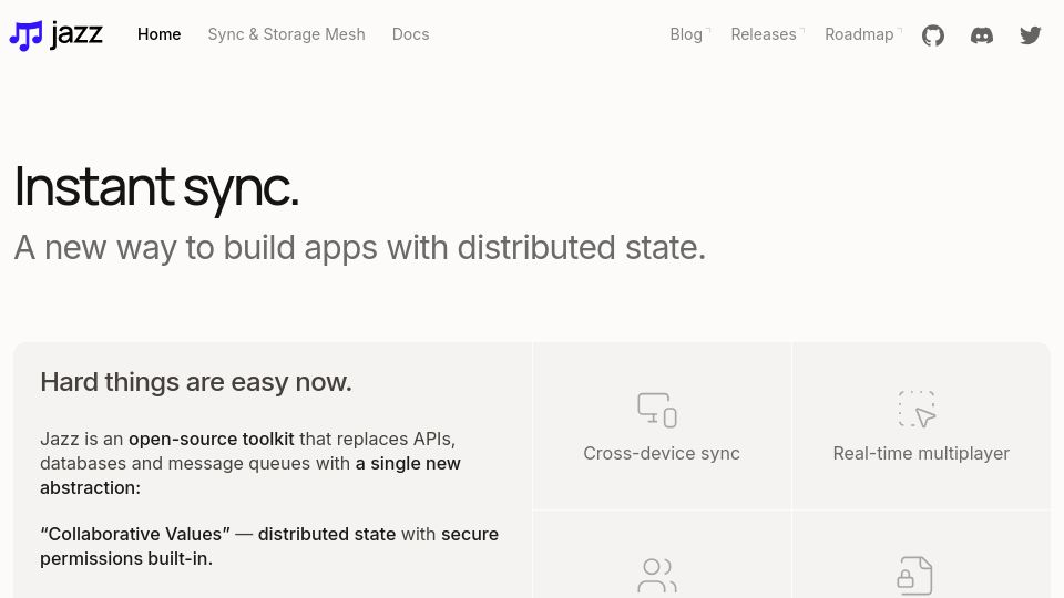 Screenshot of jazz.tools: Jazz – Apps with Distributed State