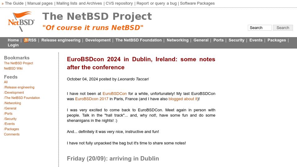 Screenshot of blog.netbsd.org: EuroBSDcon 2024: Some notes after the conference