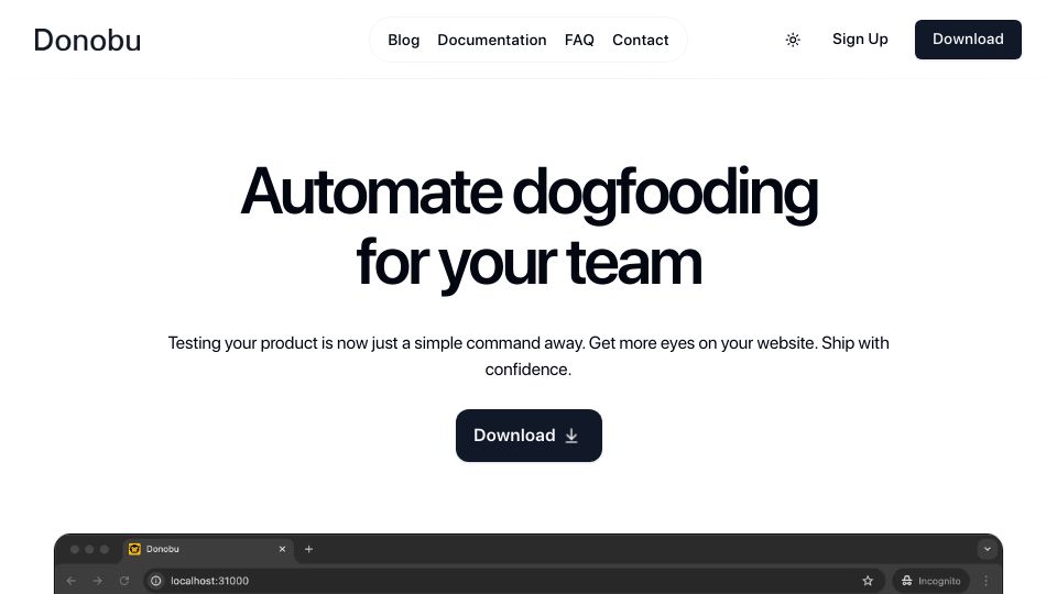 Screenshot of donobu.com: Show HN: Donobu – Mac App for Web Automation and Testing