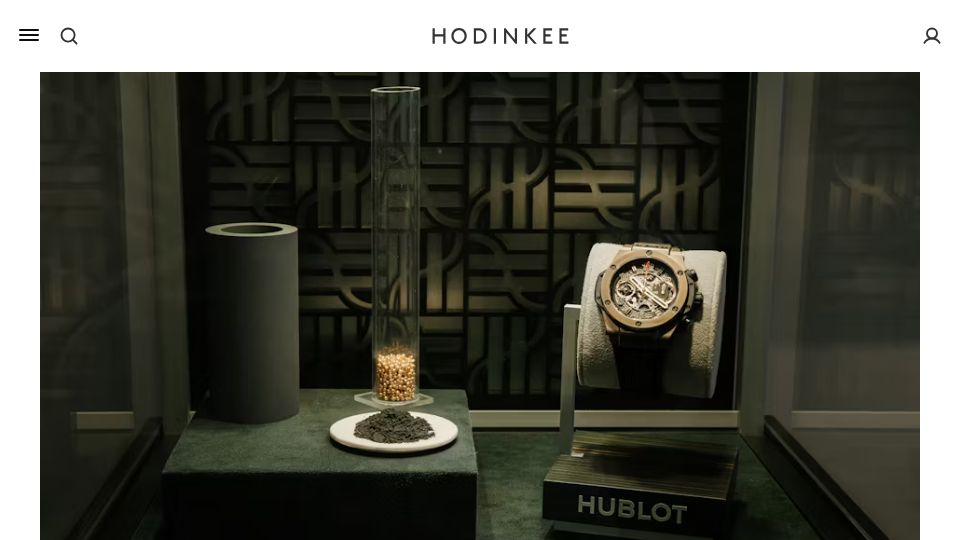 Screenshot of hodinkee.com: An Earnest Exploration of Hublot, the Most Polarizing Watch Brand (2023)
