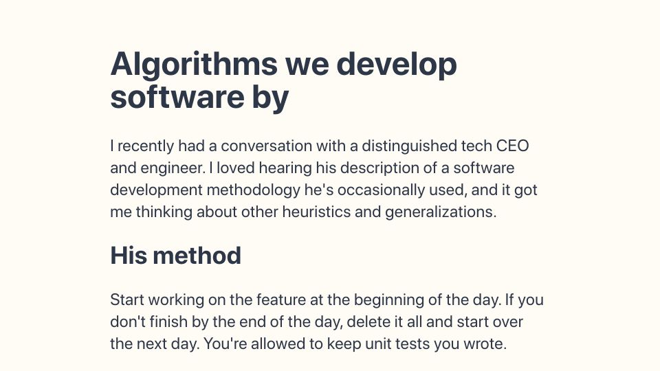 Screenshot of grantslatton.com: Algorithms We Develop Software By