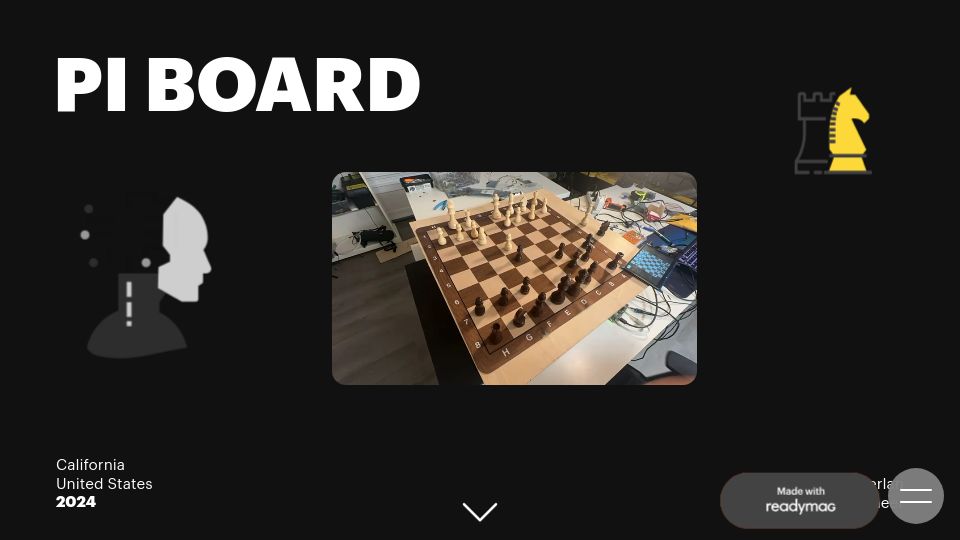 Screenshot of readymag.website: Pi Chess Board