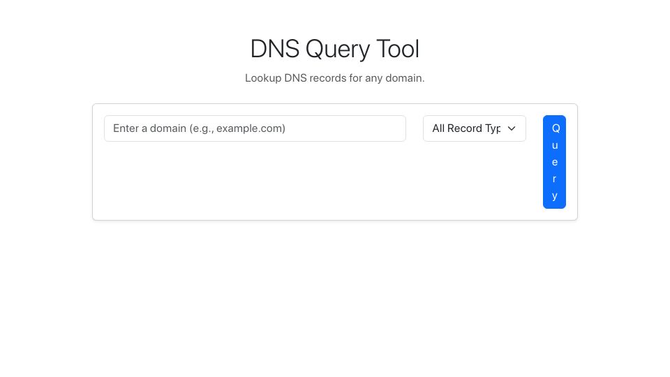 Screenshot of nstoolbox.com: Another simple online DNS query tool