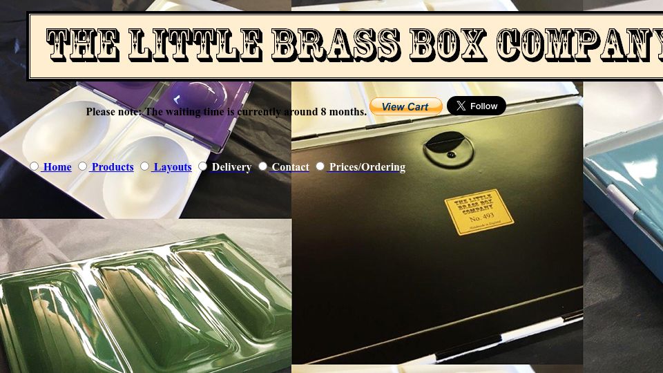 Screenshot of littlebrassbox.com: The Little Brass Box Company