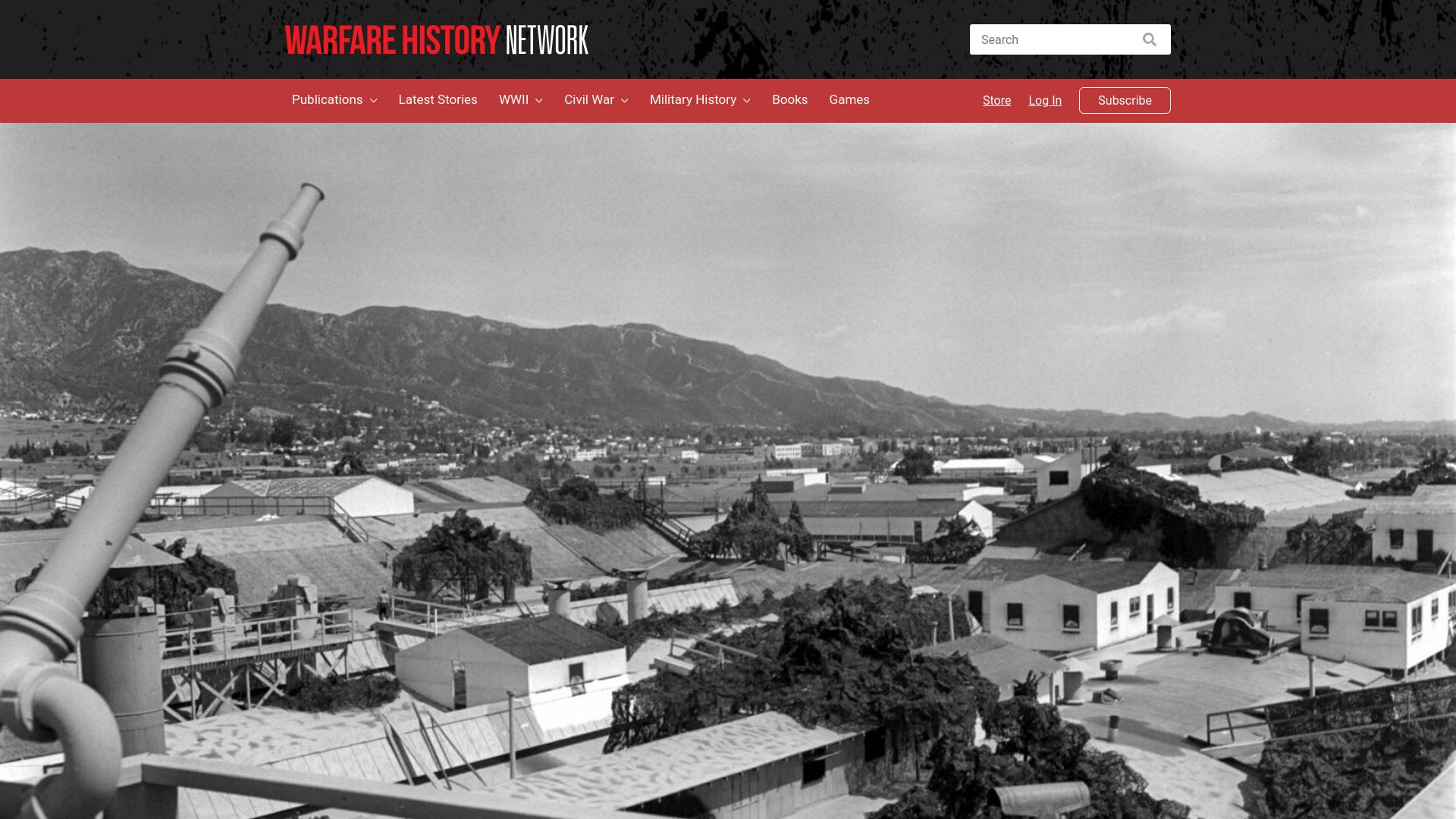 Screenshot of warfarehistorynetwork.com: Boeing Wonderland: The Fake Cities on America's West Coast (2013)