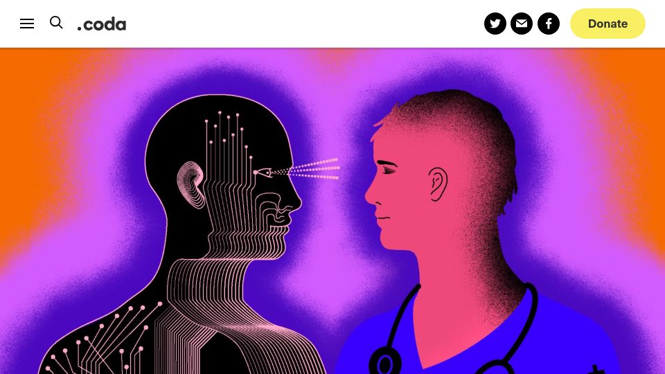 Screenshot of codastory.com: A neurology ICU nurse on AI in hospitals