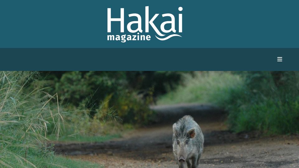 Screenshot of hakaimagazine.com: Islands of the Feral Pigs