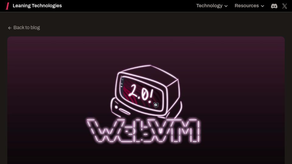 Screenshot of labs.leaningtech.com: WebVM 2.0: A complete Linux Desktop Environment in the browser via WebAssembly