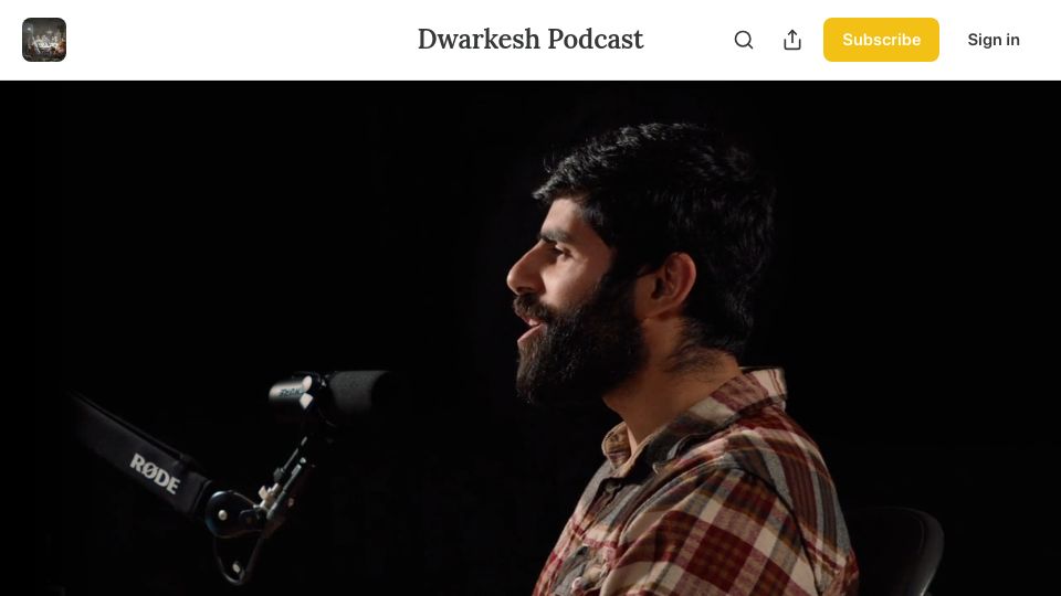 Screenshot of dwarkeshpatel.com: Interview with gwern