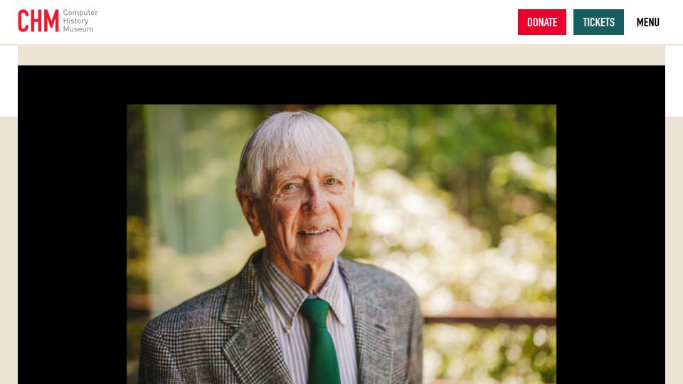 Screenshot of computerhistory.org: Thomas E. Kurtz has died