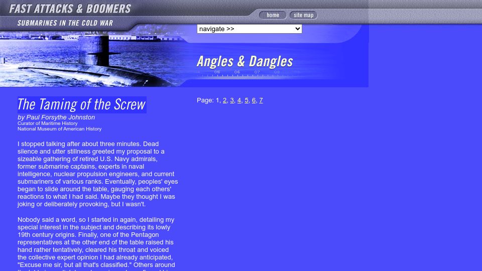Screenshot of americanhistory.si.edu: The Taming of the Screw (2000)