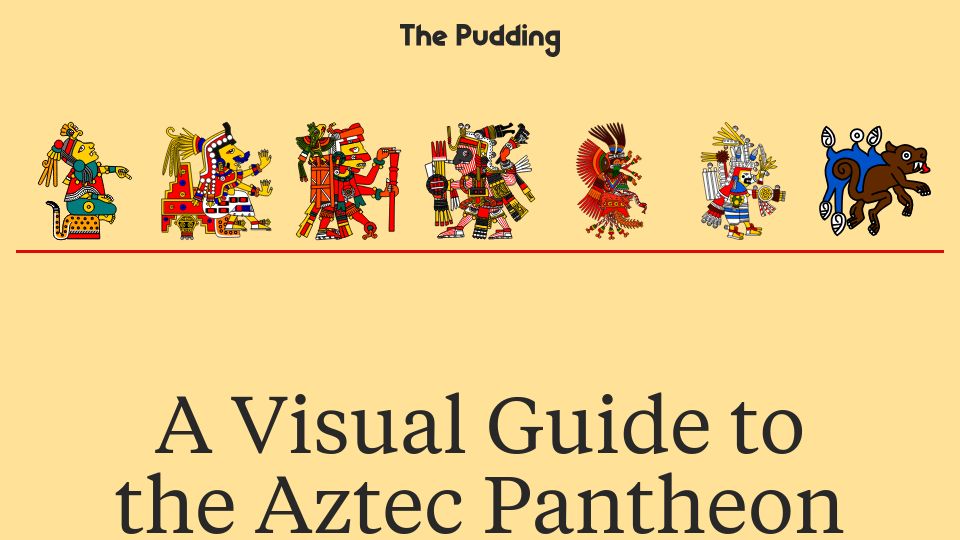 Screenshot of pudding.cool: A Visual Guide to the Aztec Pantheon (2022)