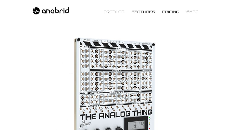 Screenshot of the-analog-thing.org: The Analog Thing: Analog Computing for the Future